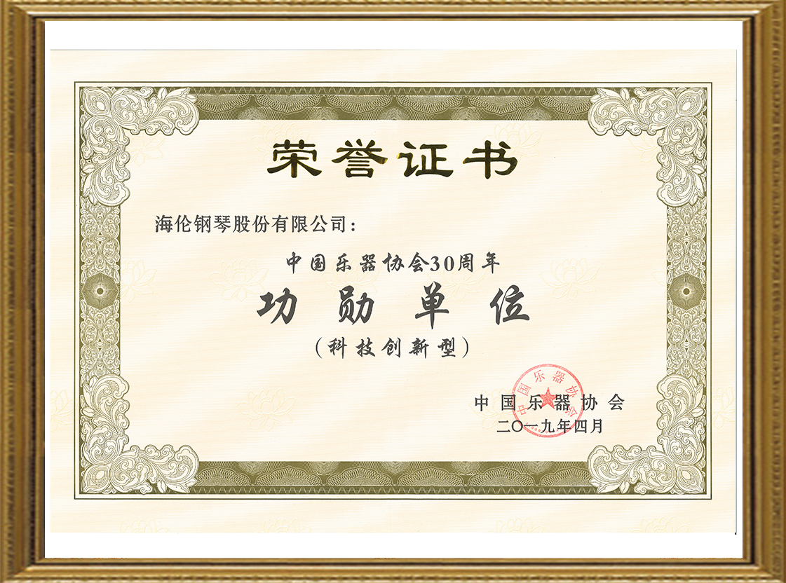 中国乐器协会30周年功勋单位